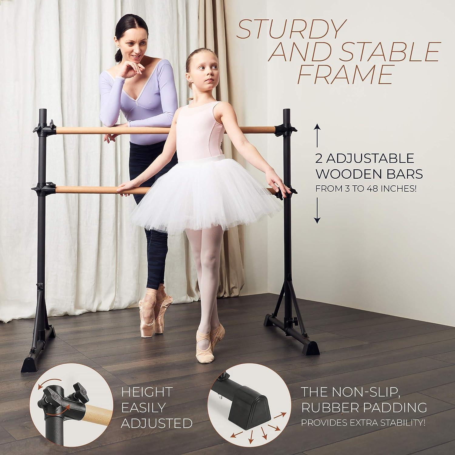 Victorem Portable Ballet Barre for Home - 4 FT. Ballet Bar for