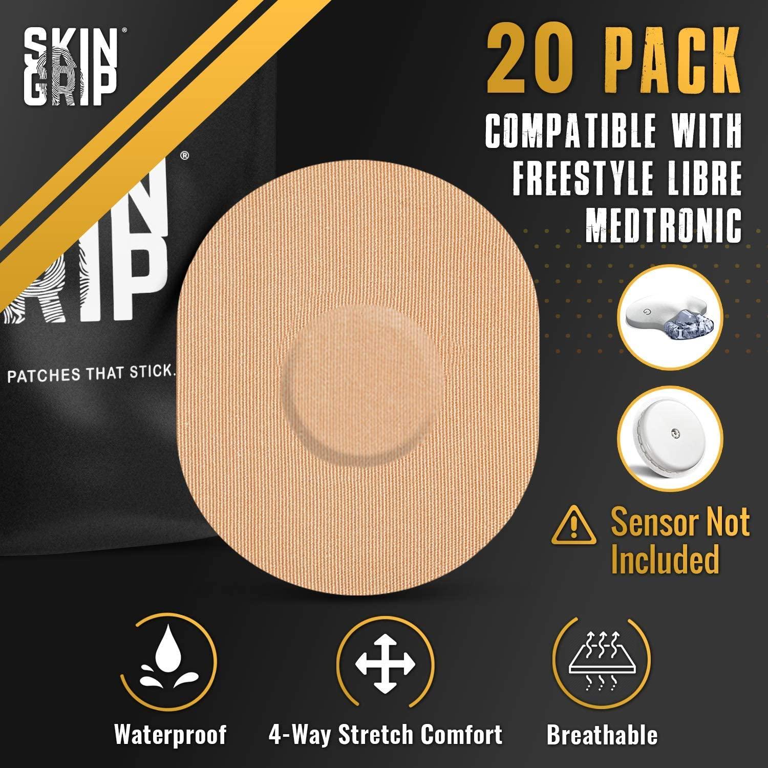 Not Just A Patch X-Patch CGM Sensor Patches (20 Pack) - Water Resistant  Omnipod 5 Adhesive Patches - Durable for Active Lifestyle for 10-14 Days 