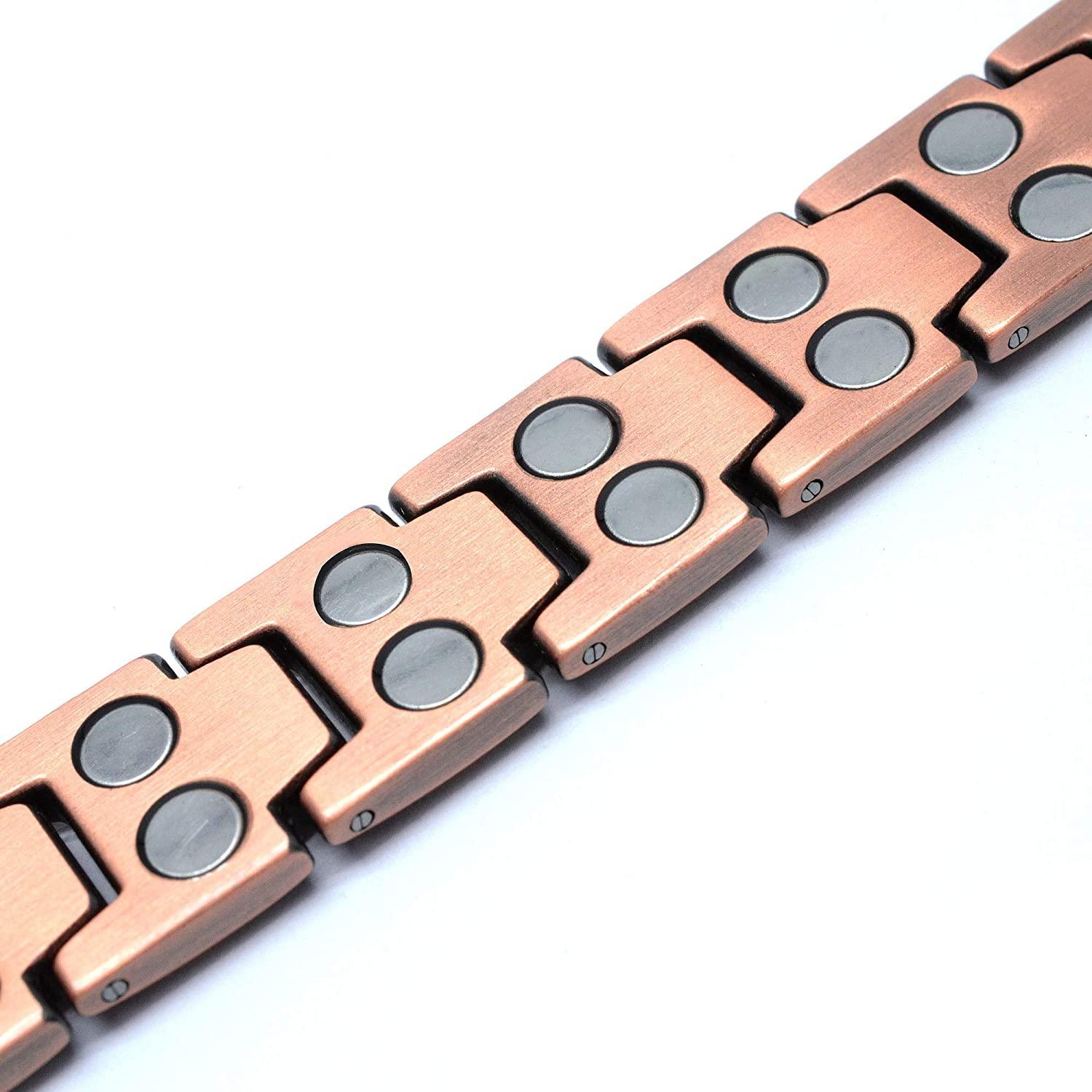  MagnetRX® 3X Strength Copper Bracelet – 99.9% Pure Copper  Bracelets for Men with Magnets – Premium Fold-Over Clasp and Adjustable Bracelet  Length with Included Sizing Tool (Legacy) : Health & Household