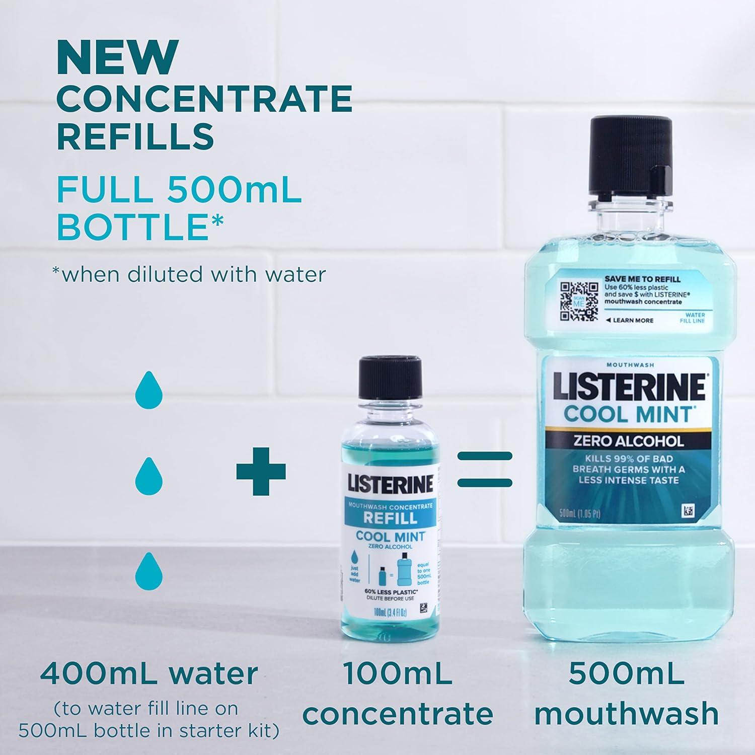 Listerine Zero Alcohol Cool Mint Mouthwash, 1 l - Foods Co.
