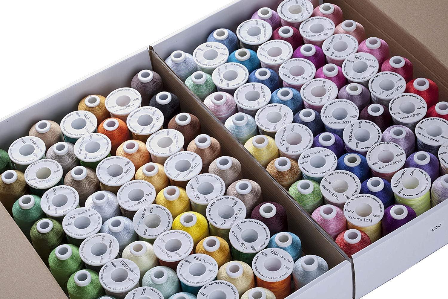 Simthread 120 colors 500M(550Y) each Polyester Embroidery Machine Thread  for Brother Babylock Janome Singer Pfaff Husqvarna Bernina Embroidery and  Sewing Machines — Simthread - High Quality Machine Embroidery Thread  Supplier