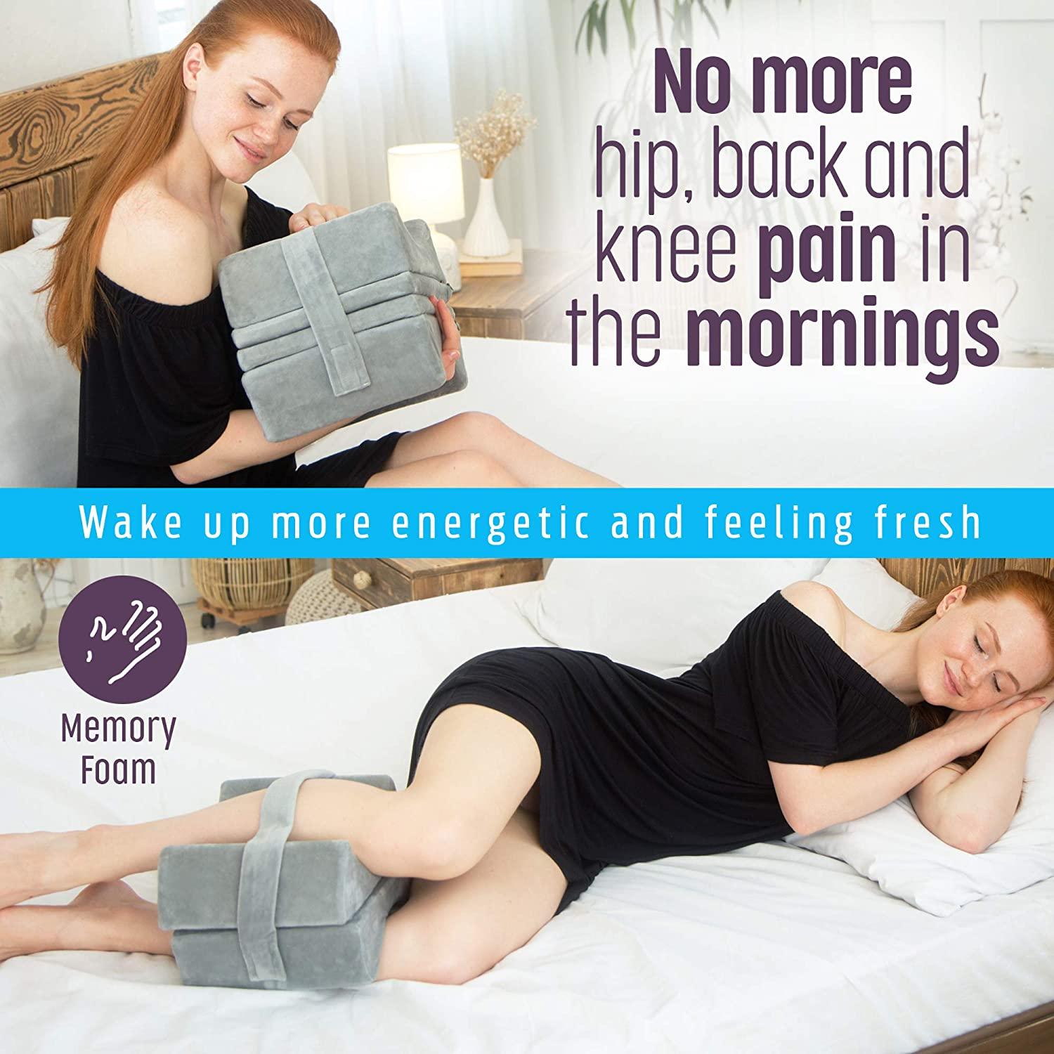ComfiLife Orthopedic Knee Pillow for Sciatica Relief, Back Pain