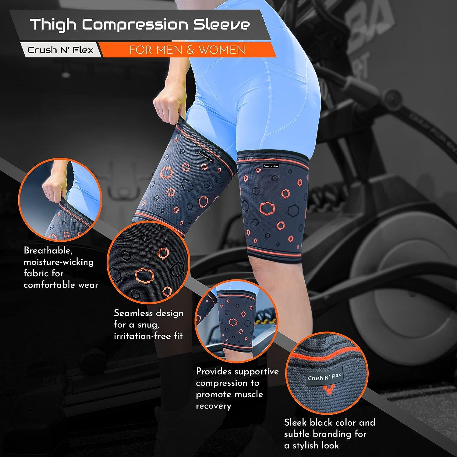 Men Women Thigh Compression Sleeves Quad and Hamstring Support Upper Leg  Braces