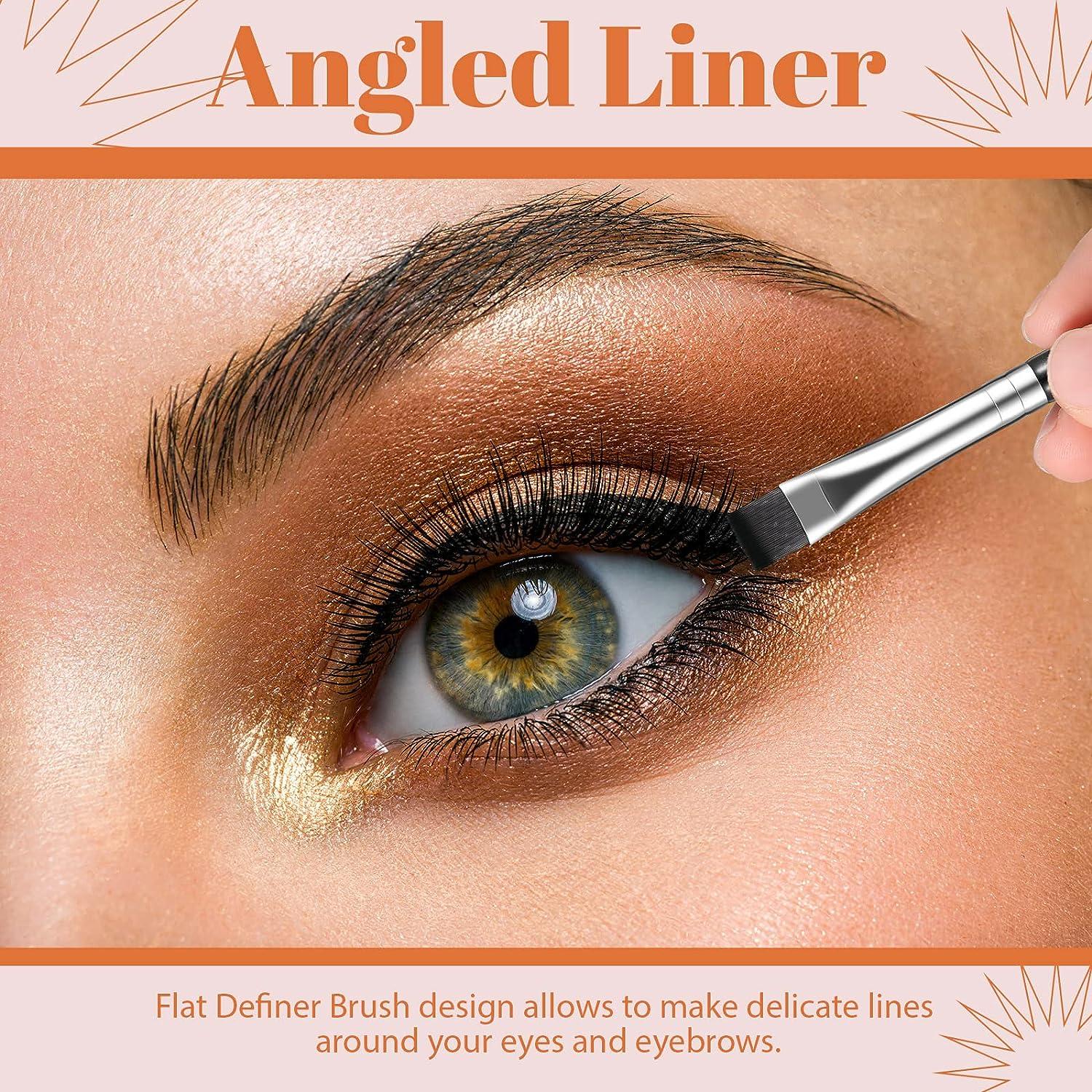 Thin, Skin-friendly And Non-stinging Small Flat Eyeliner Brush, Natural  Outline, Non-falling Brush, Easy To Apply Make-up Daily And Doesn't Cake,  Can Be Used For Eyeshadow, Eyebrow, Inner Corner, Detail Blending