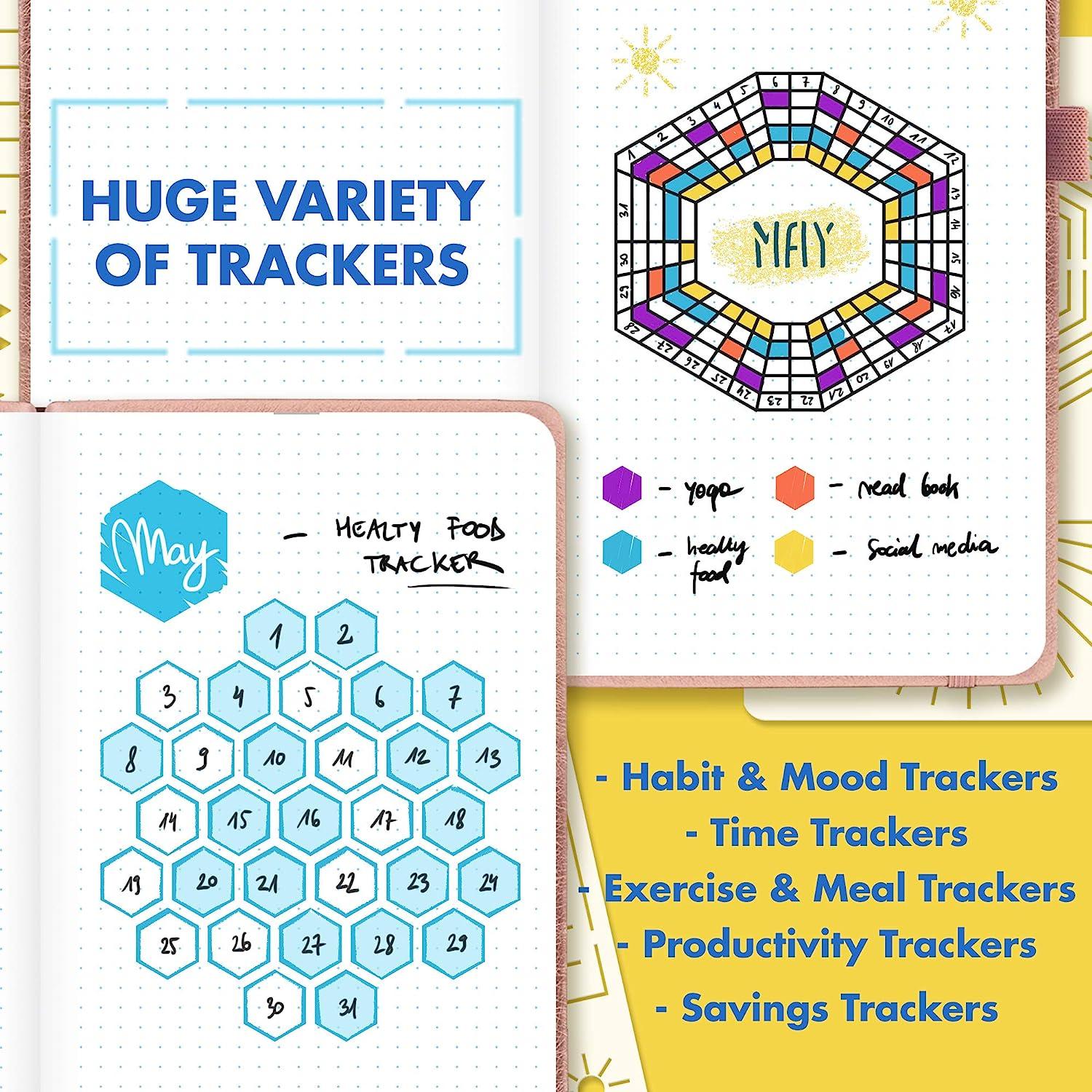 Bullet Journals Supplies Notebook, Productivity Journaling Stencils Set for  Dotted Journals, DIY Planner Templates for Makes Creating Layouts Easy