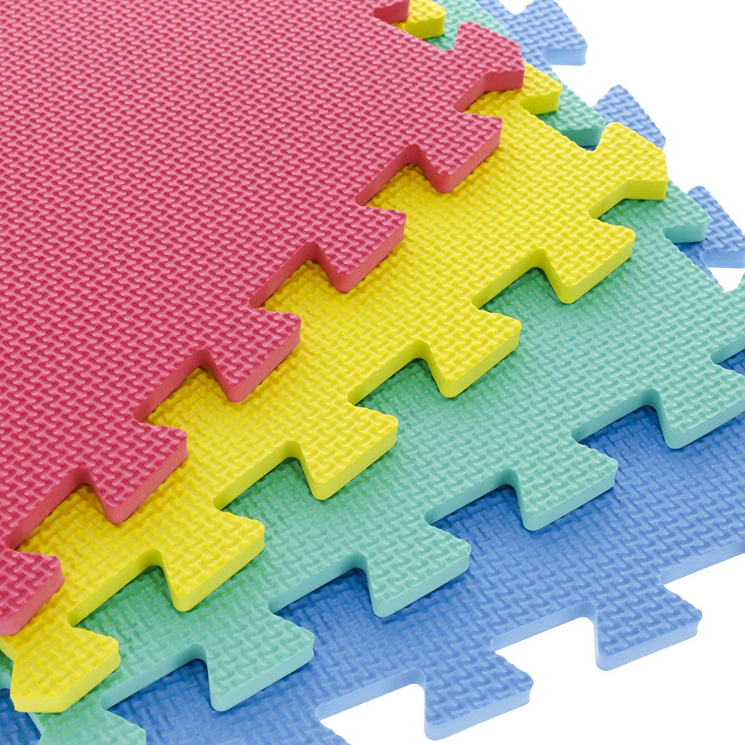 Stalwart Foam Mat Floor Tiles, Interlocking Ultimate Comfort EVA