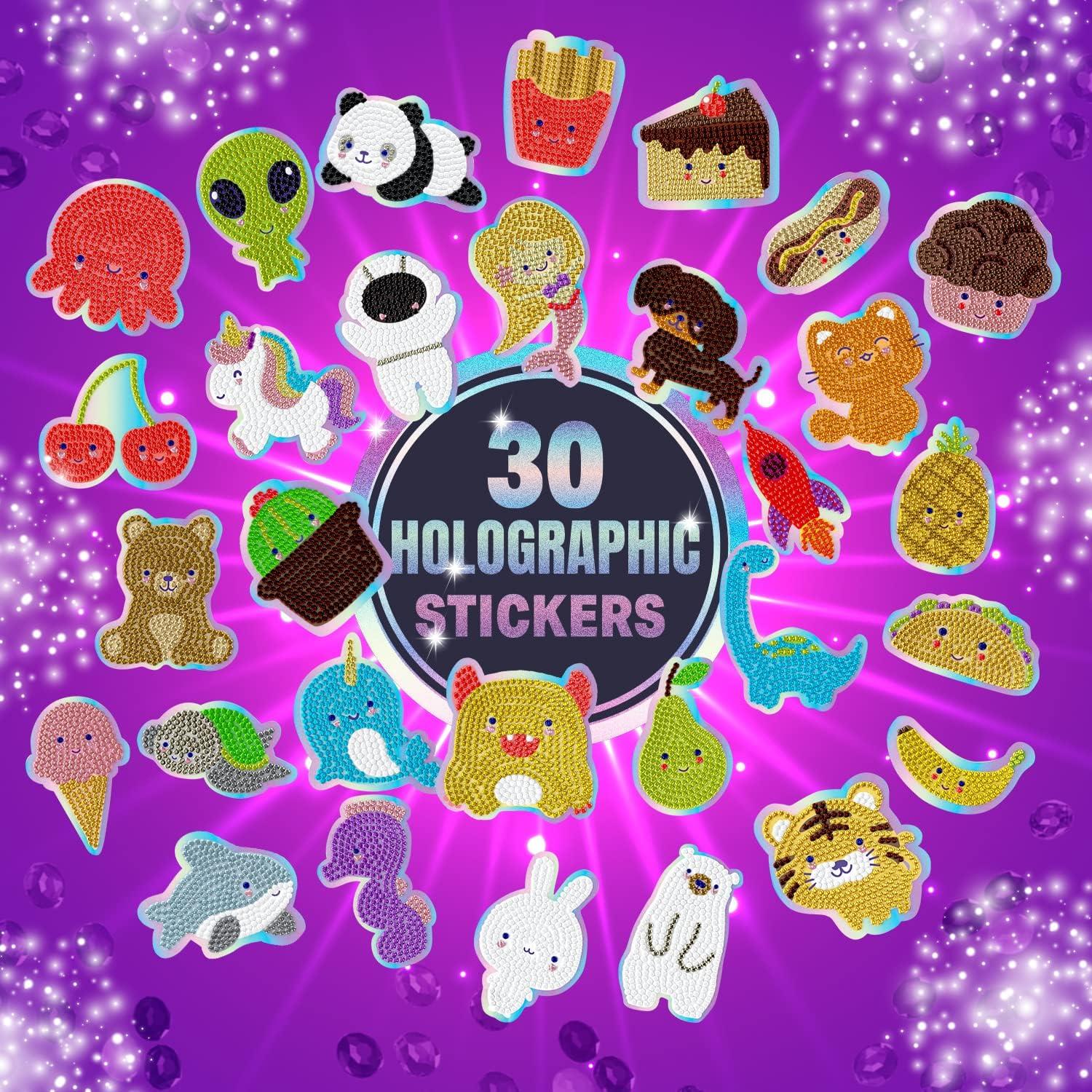 50pcs 5D Diamond Painting Stickers Kits for Kids - Cute Cartoon Toys Theme  - Arts and Crafts for Kids Ages 8-12 Being Creative to Gem DIY Diamond  Sticker to Be Kids' Birthday