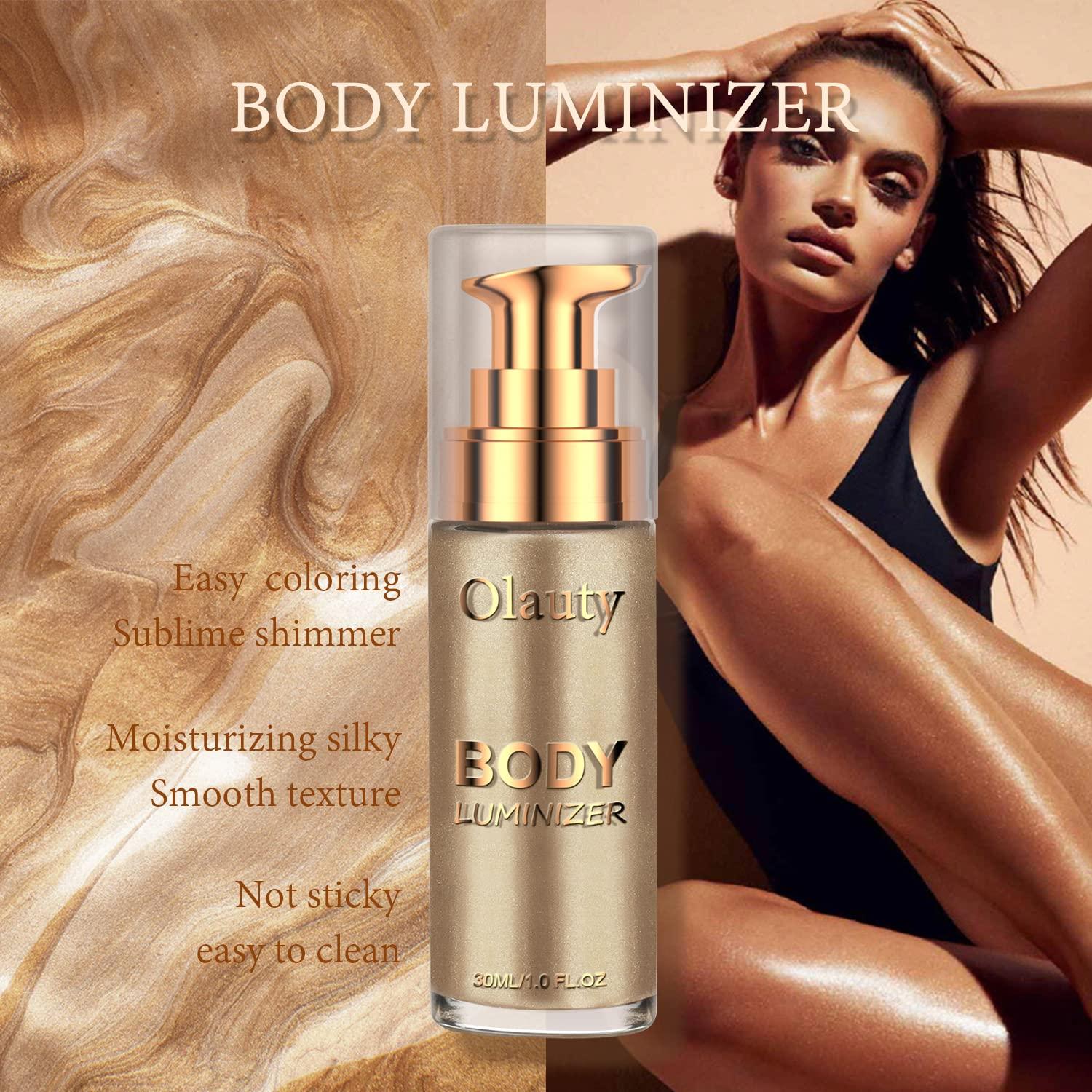 Shimmering Body Oil, Waterproof Moisturizing and Glow For Face & Body,  Radiance All In One Makeup, Face Body Glow Illuminator, Body Highlighter  (#02