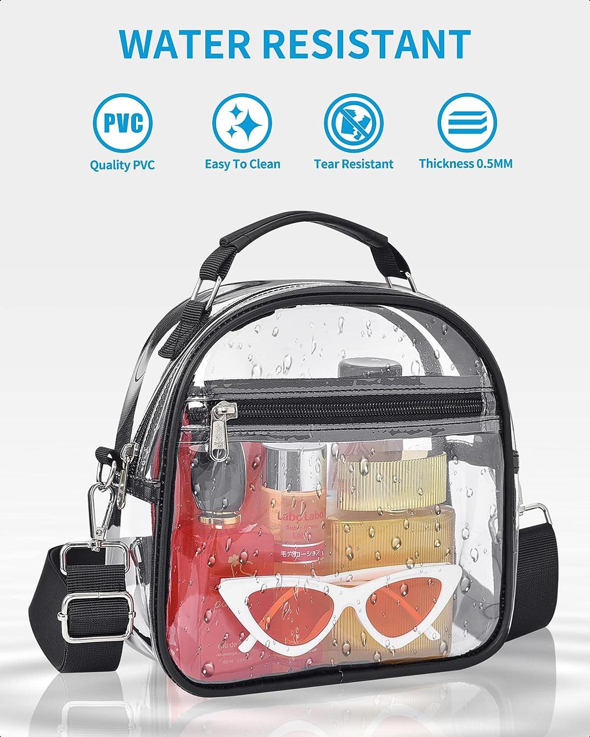 Transparent Shoulder Bag Small Clear Crossbody Bag Zip Pouch Tote Bag  Handbag US | eBay