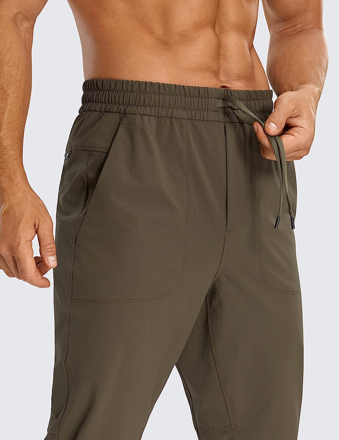 CRZ YOGA Men's Golf Joggers Pants, 30 Quick Dry Workout Pants, Large  (NS018) 