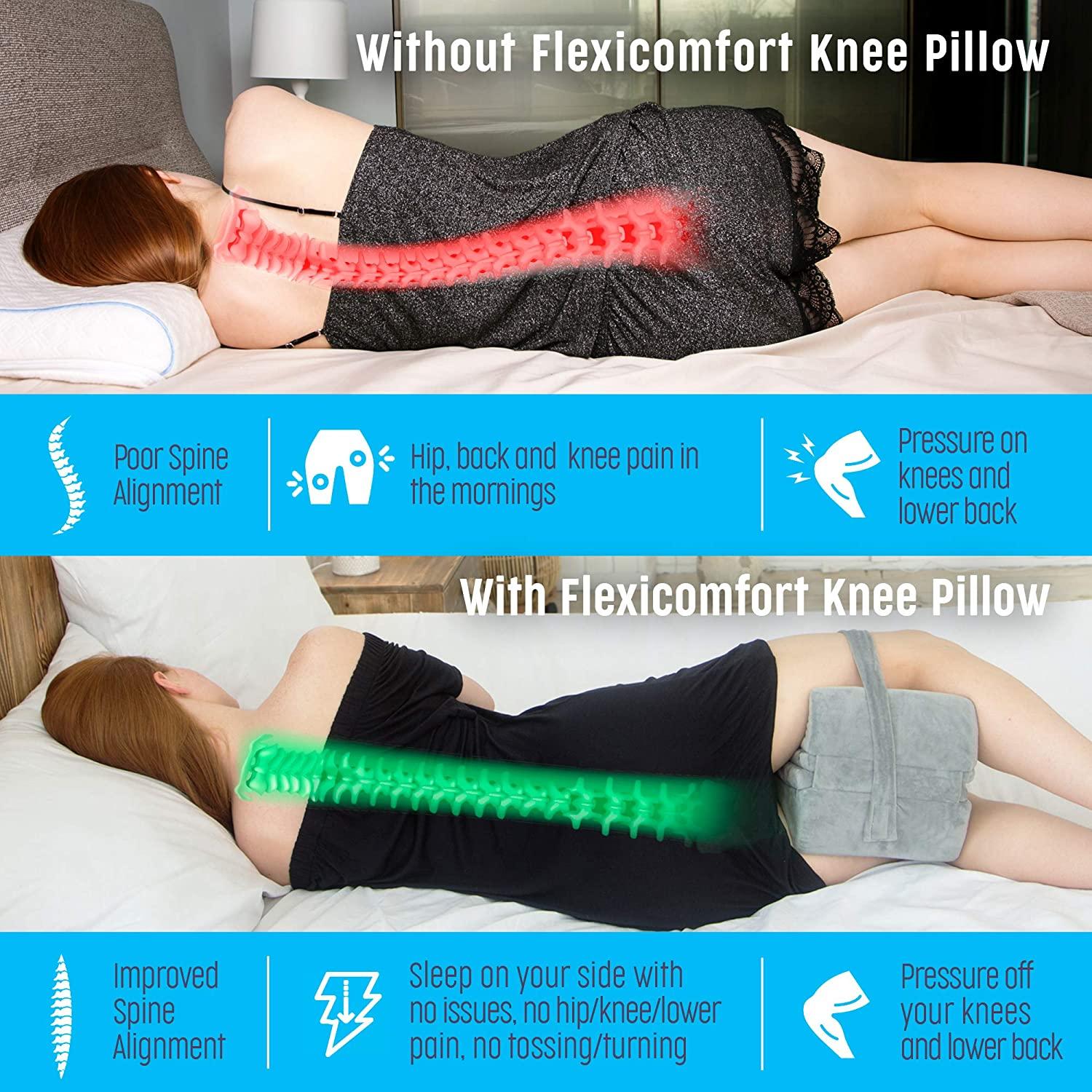 ComfiLife Orthopedic Knee Pillow for Sciatica Relief, Back Pain, Leg Pain,  Pregnancy, Hip and Joint Pain – ComfiLife
