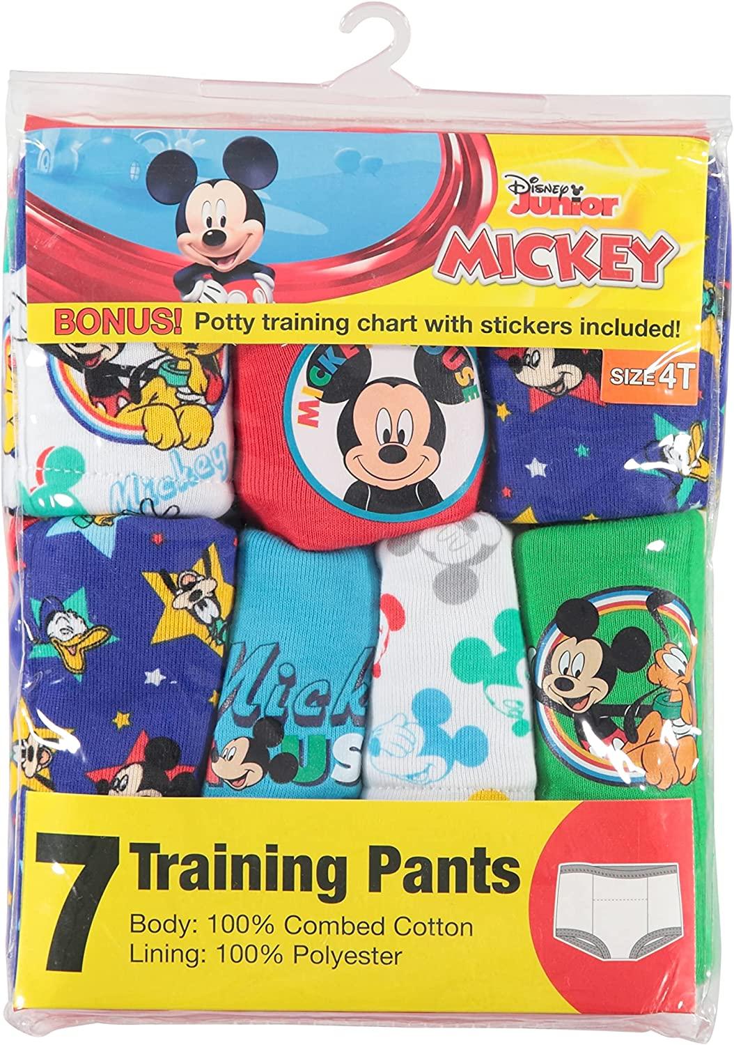 Disney Boys' Toddler Mickey Mouse Potty Training Pants Multipack 3T Mickey  Training 7pk