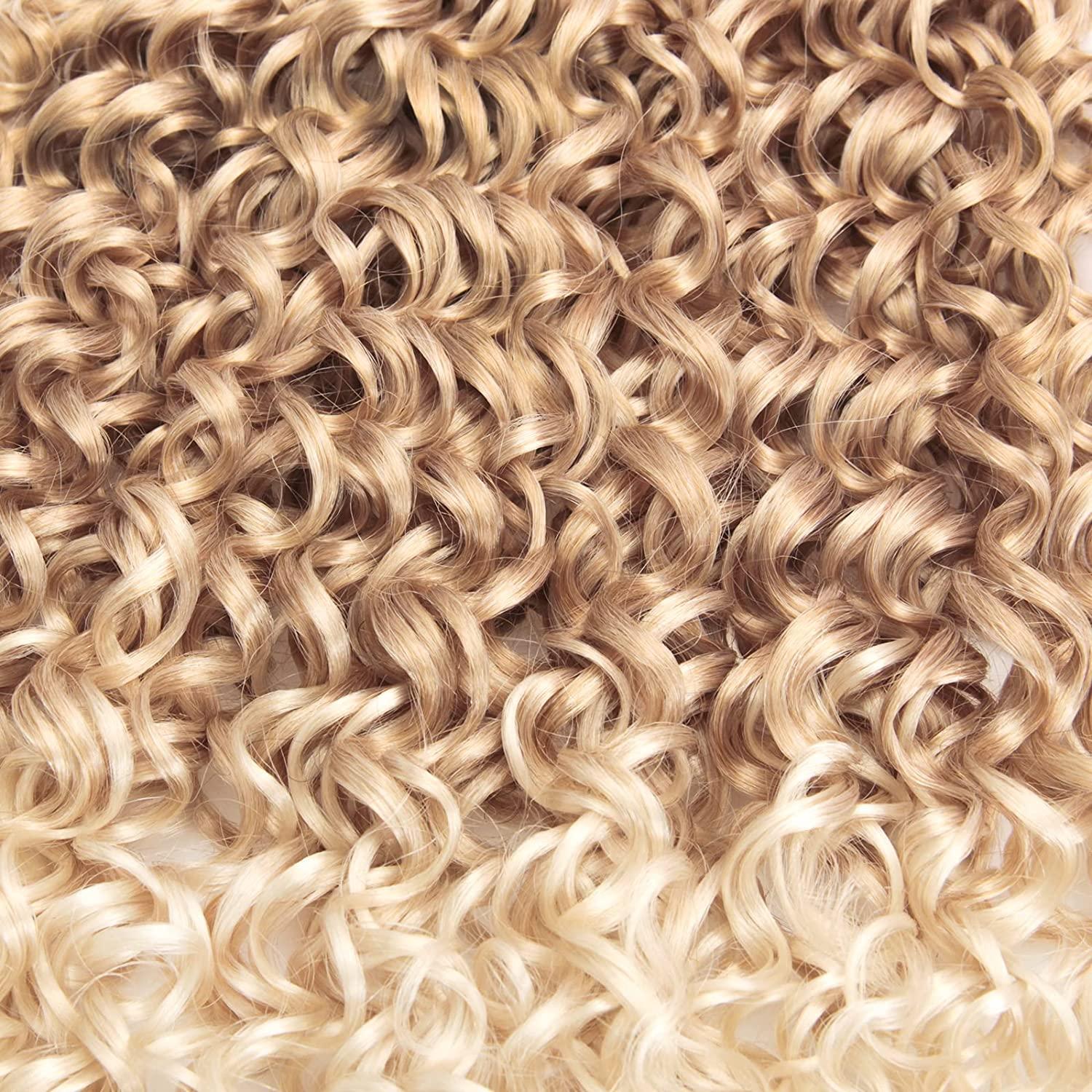 GoGo Curl Crochet hair 18inch Ombre Deep Wave Crochet hair,Synthetic Deep  Twist Crochet Braid Bohemian Crochet Braiding hair Extensions  (6Packs,27/613)