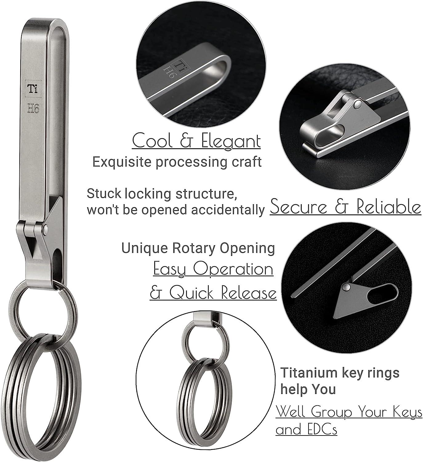 Titanium Keyring, Keychain, Clip, Key Organiser, Key Organizer, Men's Gift,  Men's Accessory 