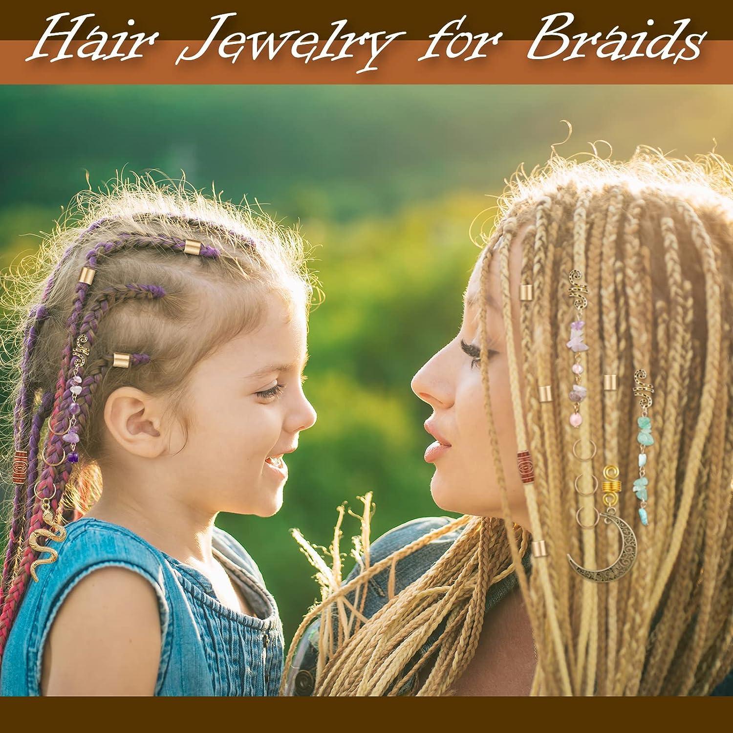Kids Flower Loc Jewelry. Dreadlock Hair Accessories for Children and  Adults, Beads for Braids, Pretty Loc Jewelry for Little Girls and Women 