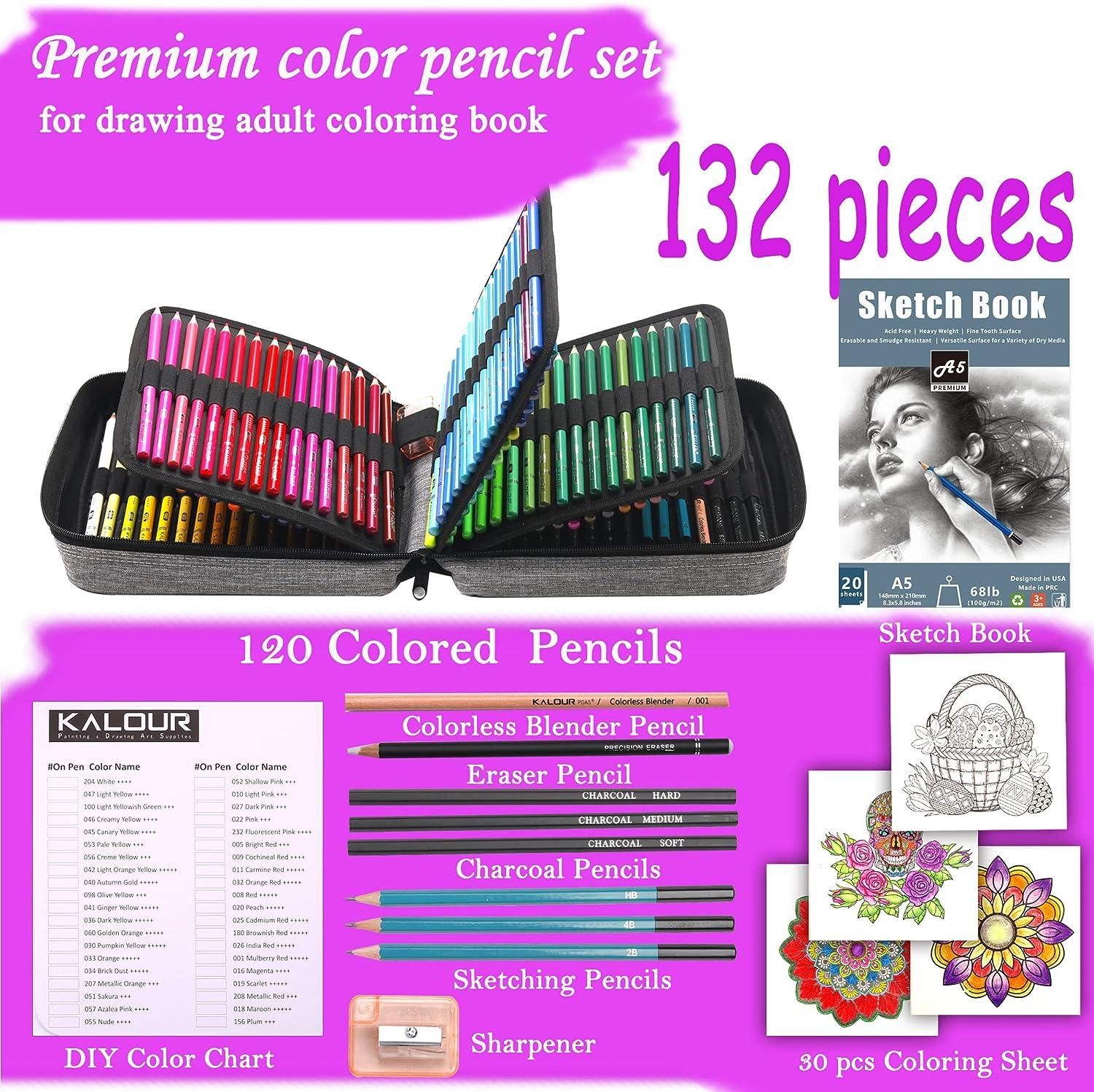 100 Colored Pencils Swatch Chart