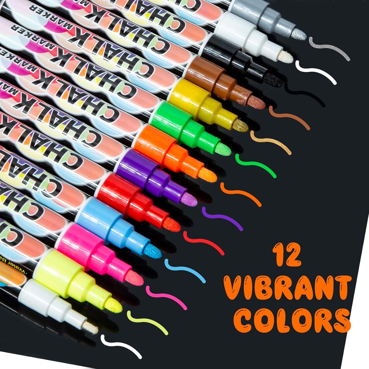 Liquid Chalk Markers for Chalkboard 8 Pack / 12 Pack Dry Erase