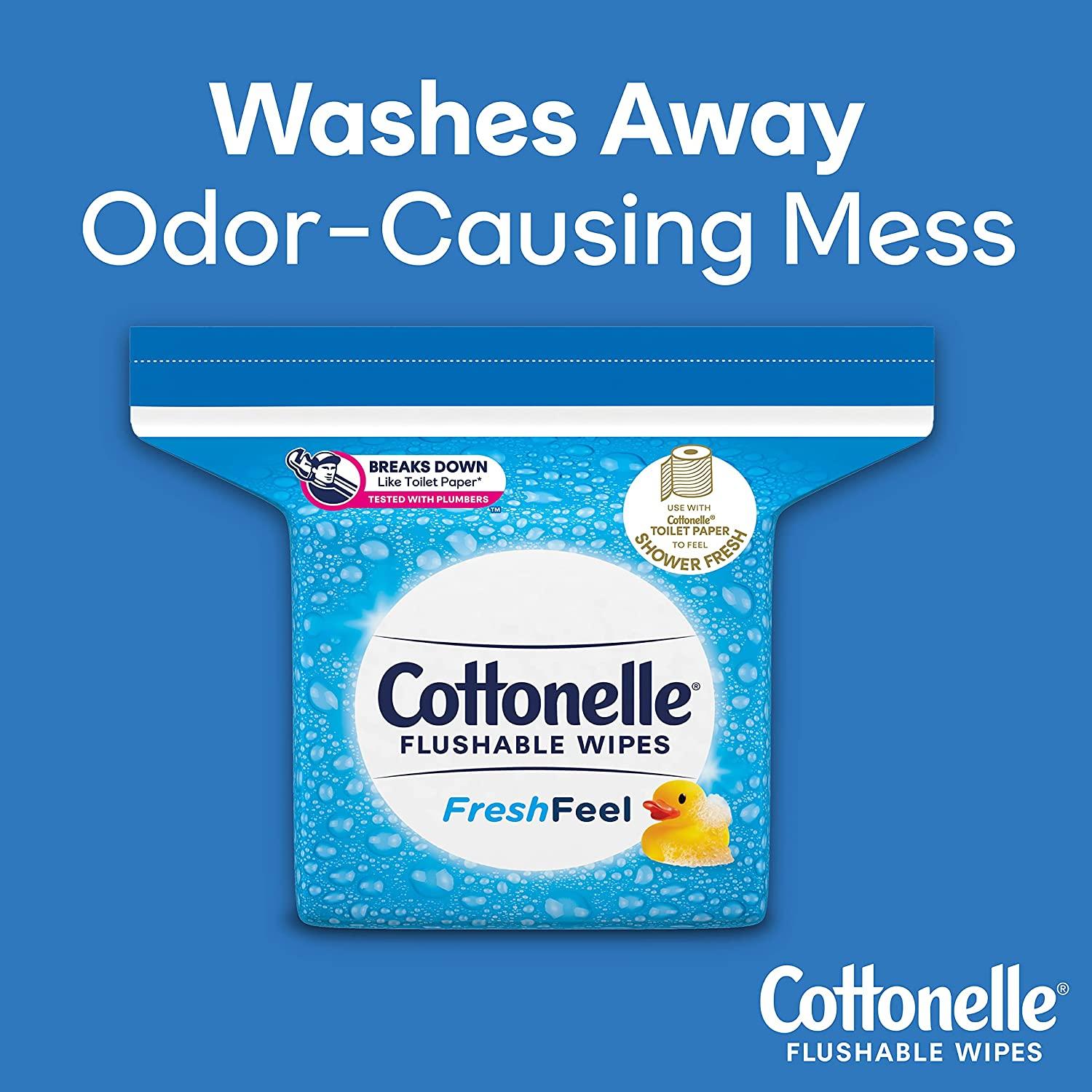 Cottonelle Wipes, Hypoallergenic, Flushable, Refill Pack - 168 wipes