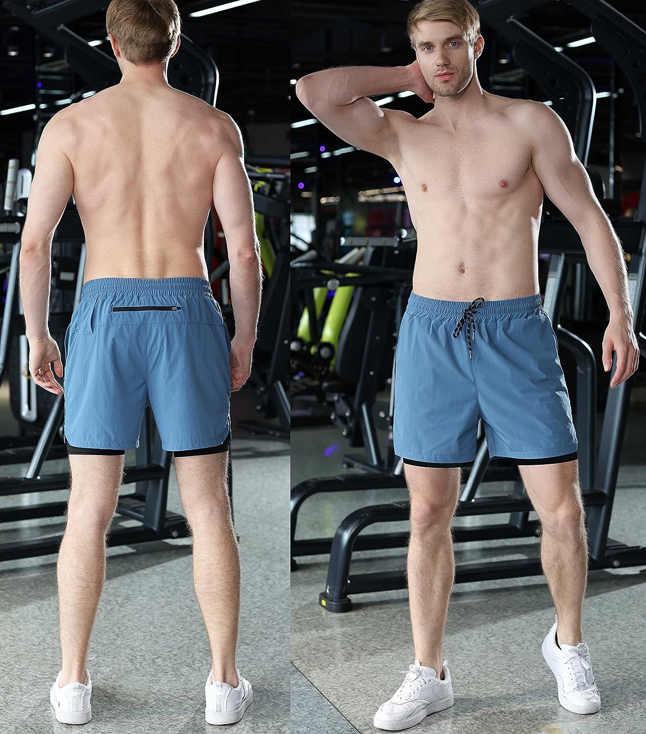 Quick Dry Gym Shorts Men Fitness Running Shorts Men Bodybuilding Sport Gym  Breathable Mesh Training Short Pants Jogger