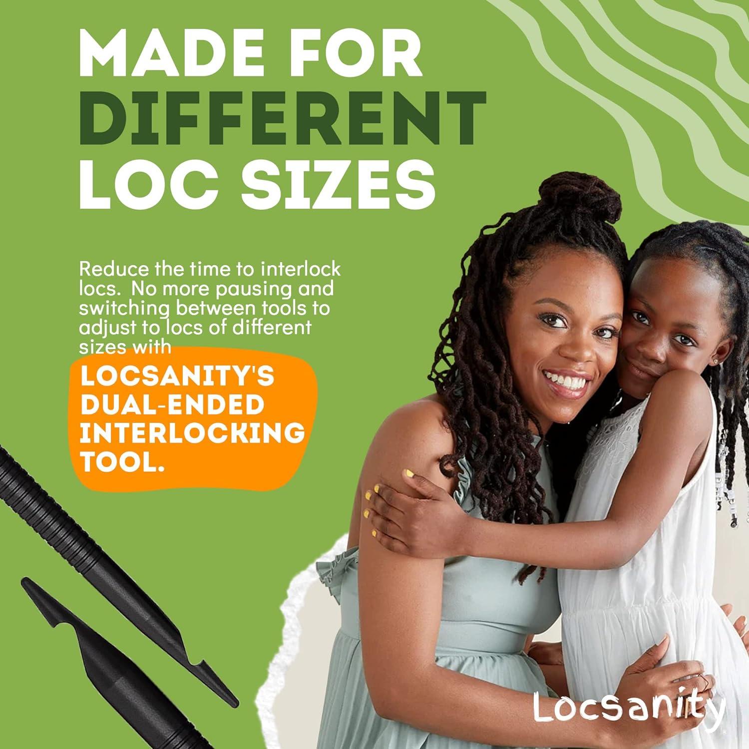 Locsanity Dreadlocks Tool Single, Double, and Triple Set Tapered Croch