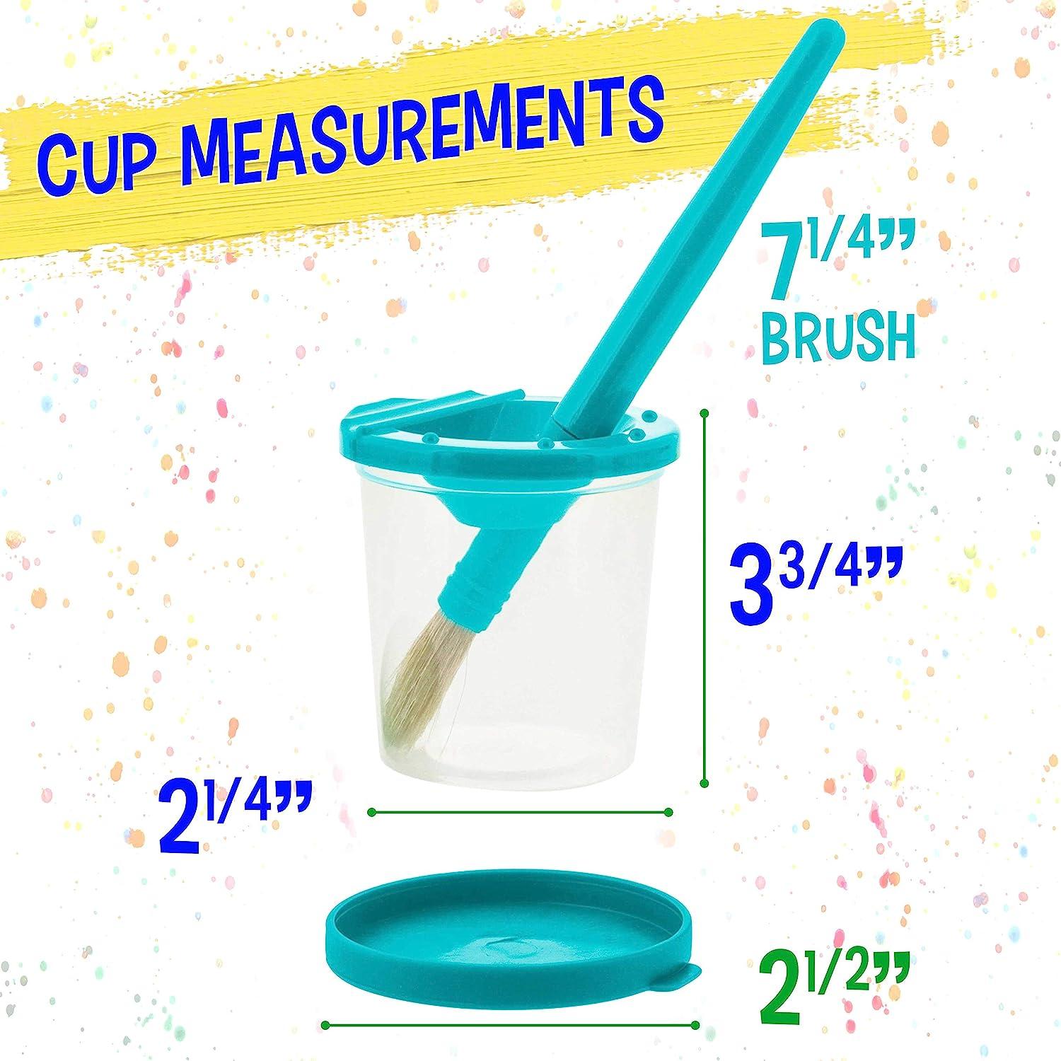 No-Spill Paint Cups, Assorted Color Lids/cear Cups, 10/set | Bundle of 5
