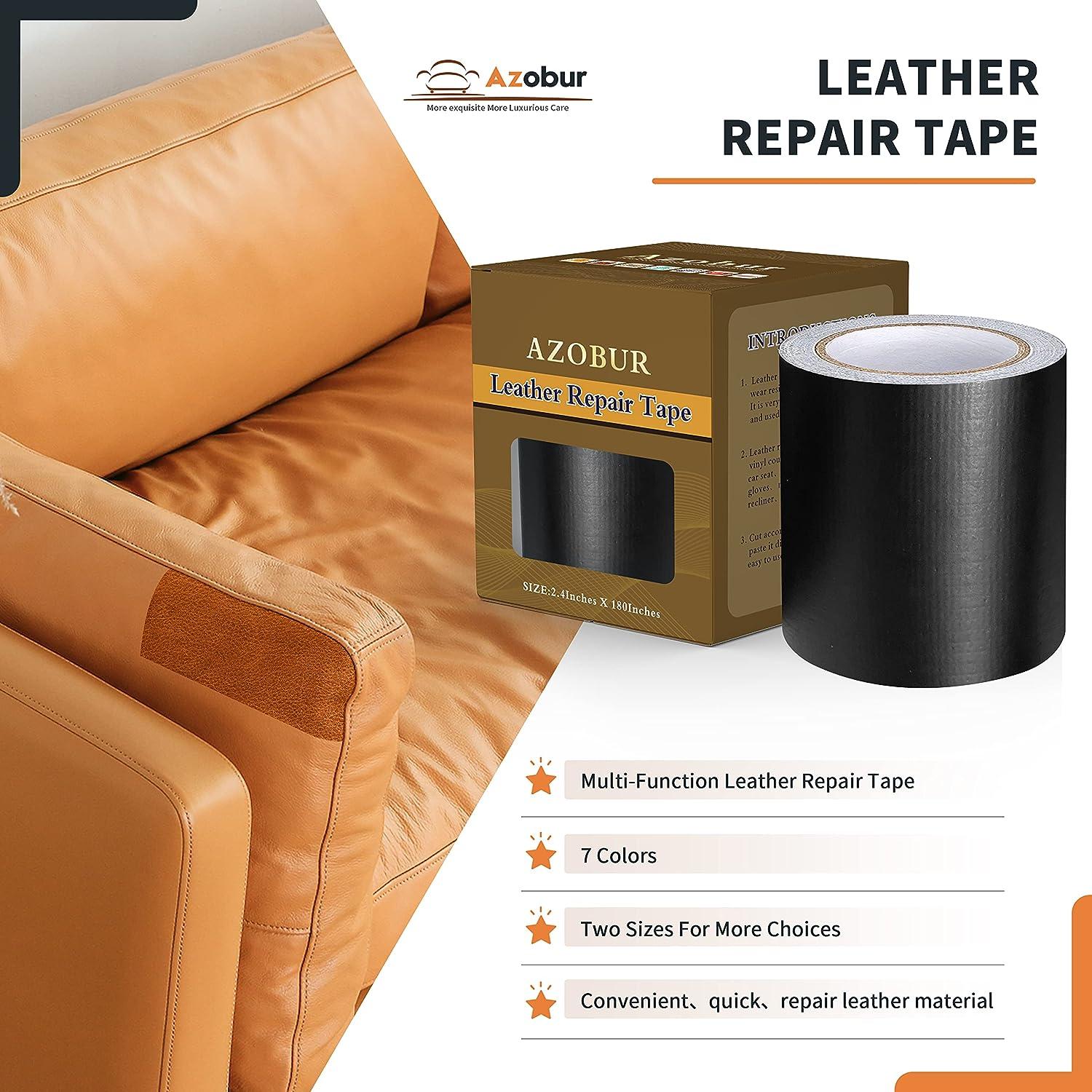 Leather Repair Tape Self Adhesive Leather Upholstery Patch Tape  Multipurpose Black Tape For Leather Sofa Car Seats Repair DIY