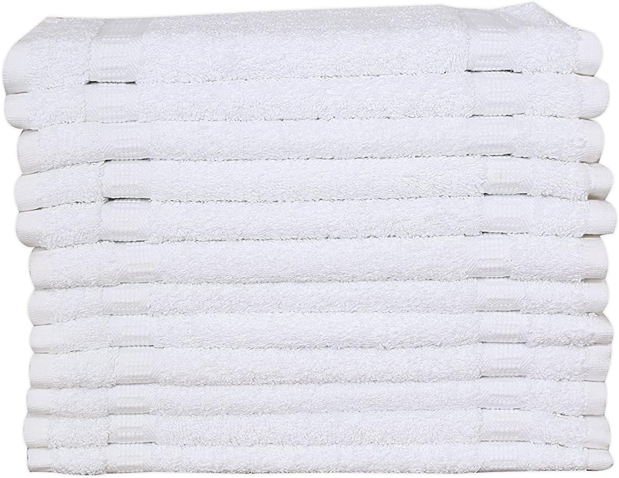 Superio White Washcloths 12 Pack Terry Cloth Rags 100% Cotton 12 Cleaning  Cloths, Kitchen Towels, Facial Washcloth, Spa Cloths, Hand Towel, Small