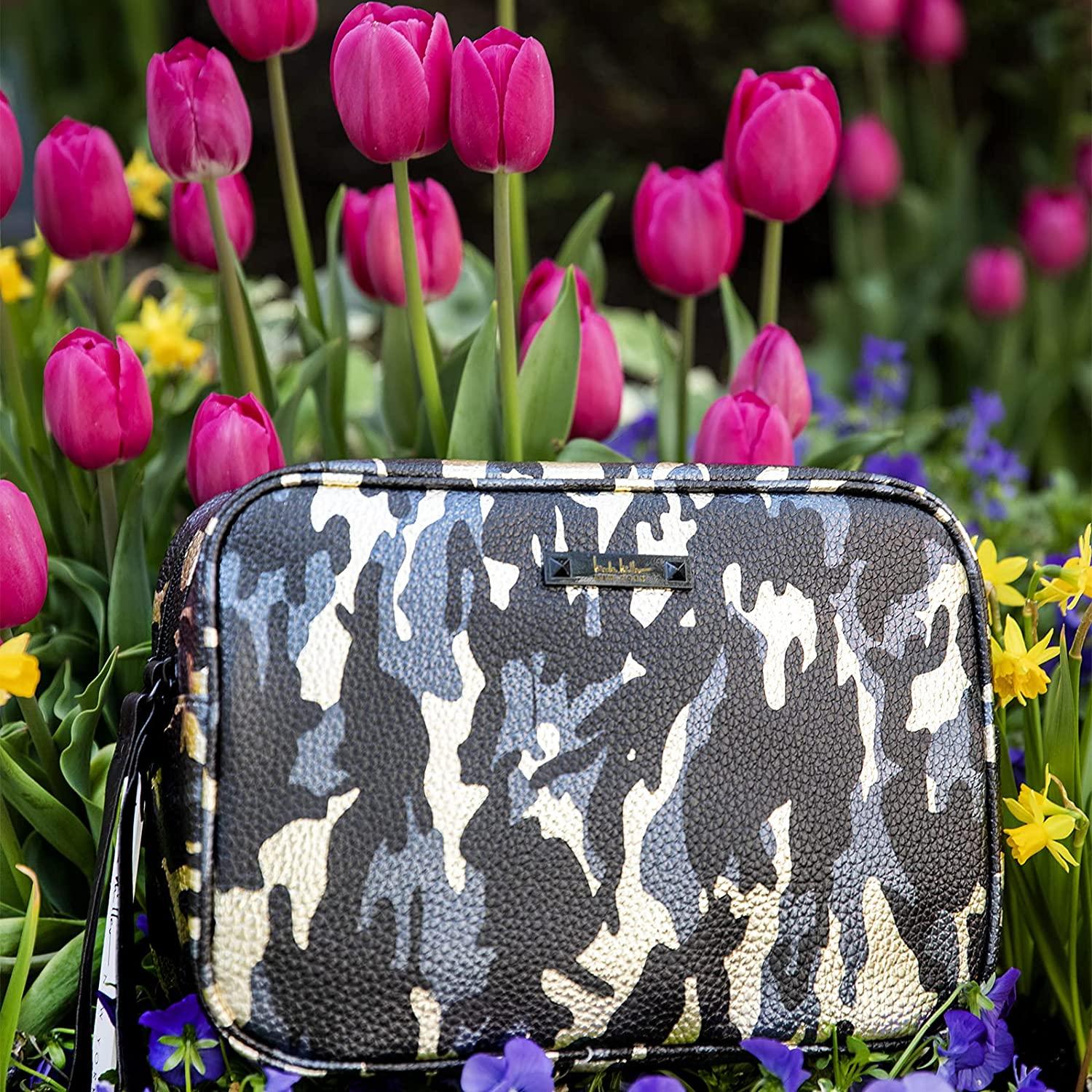 Spring Flowers Toiletry Bag for Women Travel Makeup Bag Organizer