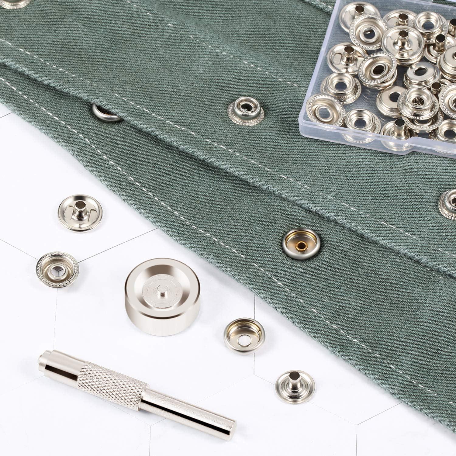 50 Sets Sew-on Snap Buttons, Metal Snaps Fasteners Kuwait