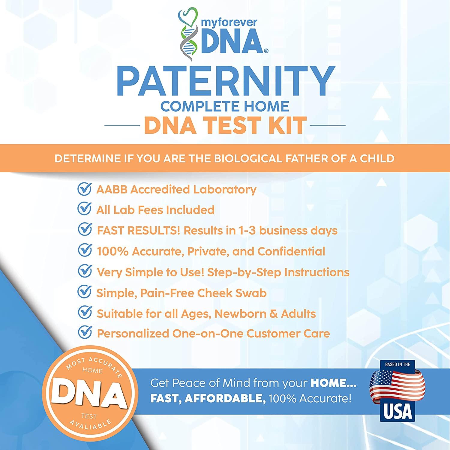 My Forever Dna Paternity Dna Test Kit Includes All Lab Fees And Shipping To Lab Up To 34 Dna 9510