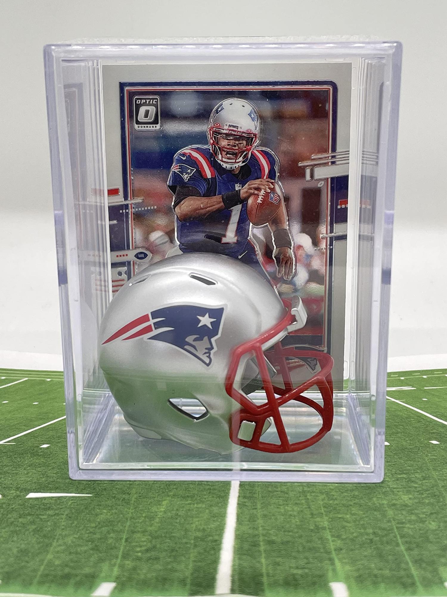 Cam Newton New England Patriots NFL Helmet Shadowbox w/card