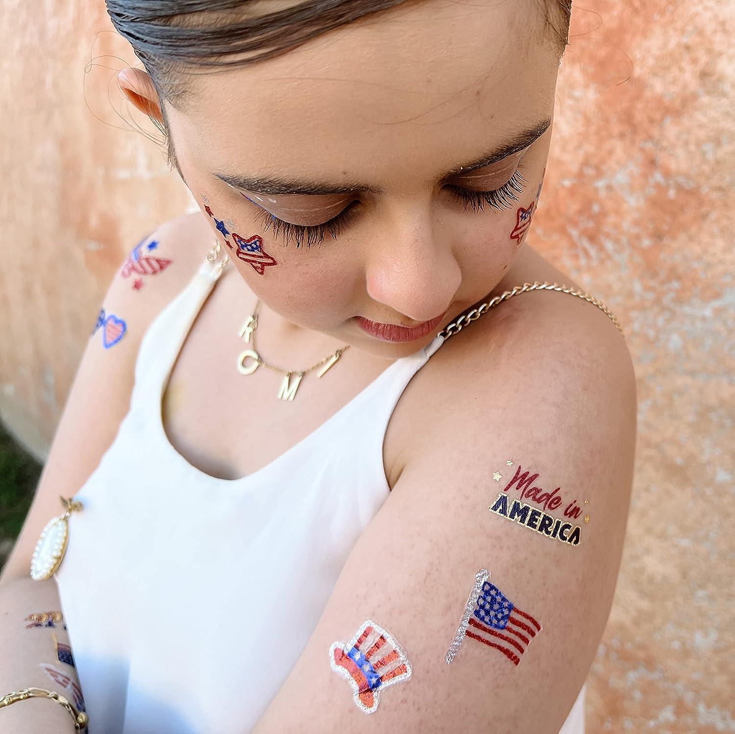Waterproof Temporary Tattoos America Independence Day Stickers Tattoo for  Kids USA Flag Tatouage Temporaire Balloon Festival - AliExpress