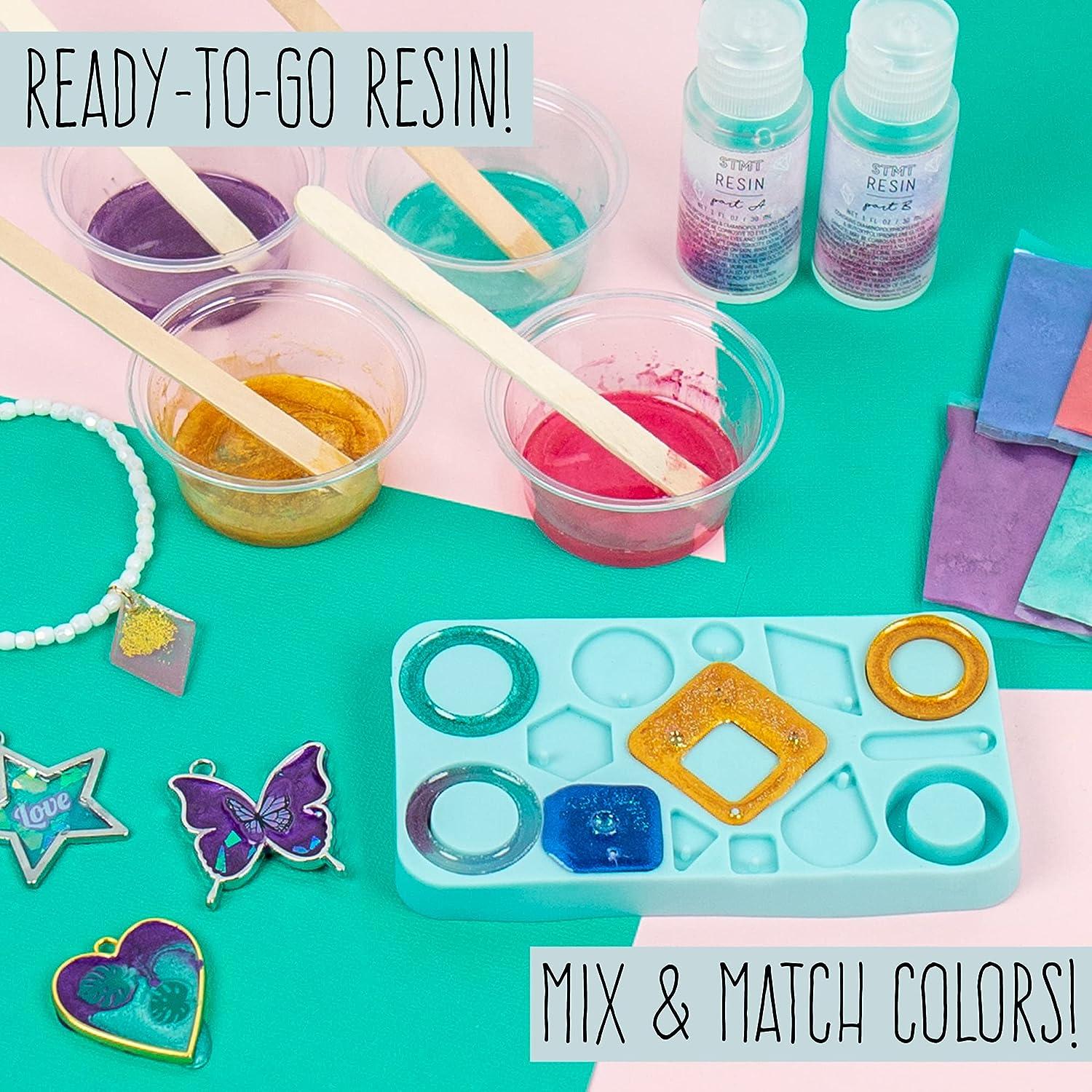 Pearoft Resin Kit by DIY Creative Kids - Starter Jewelry Making Resin Kit for Beginners - Gift Set Teenager Girls Birthday Presents DIY Kids Resin