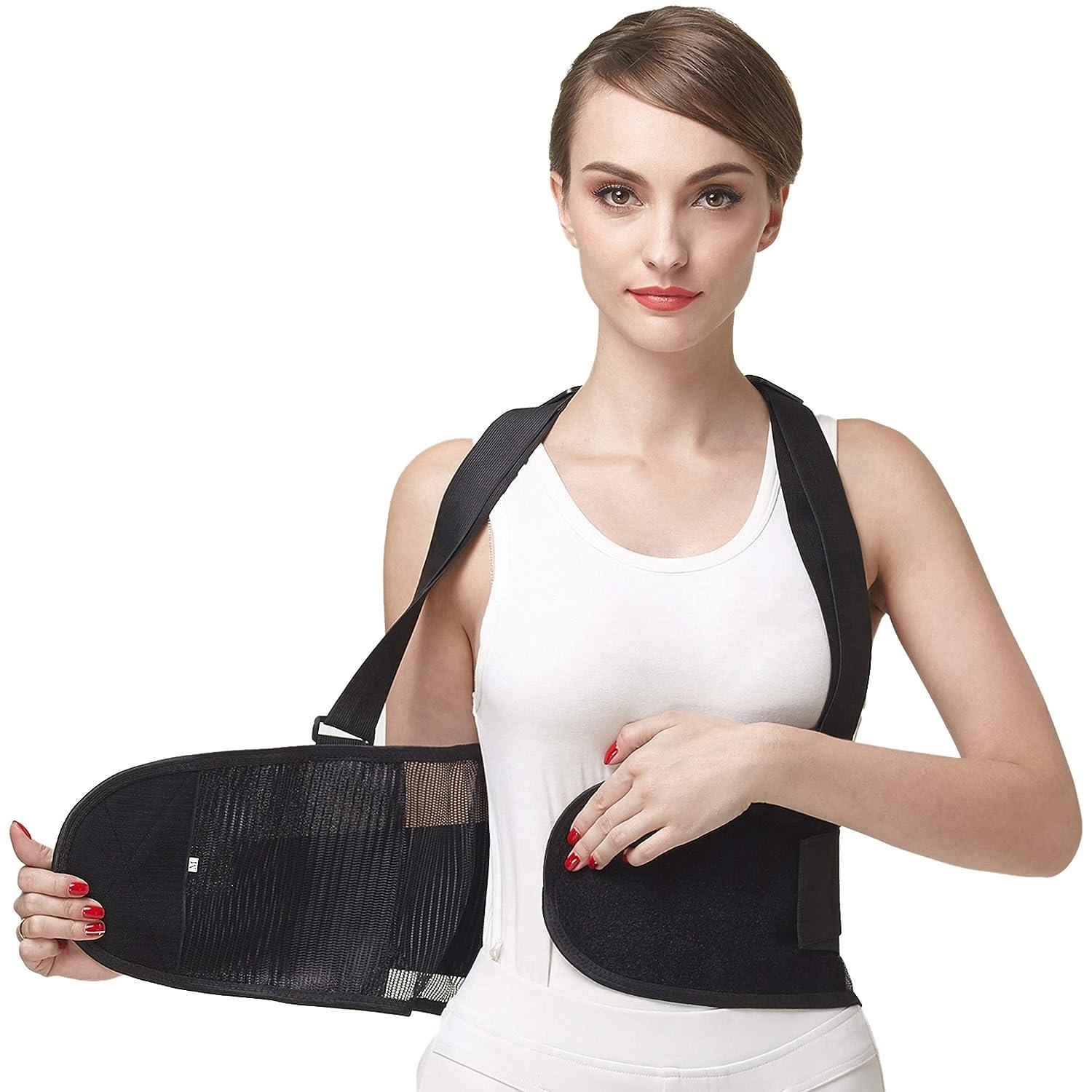 NEOtech Care Adjustable Compression Back Brace Lumbar Support Belt, Black,  Size M