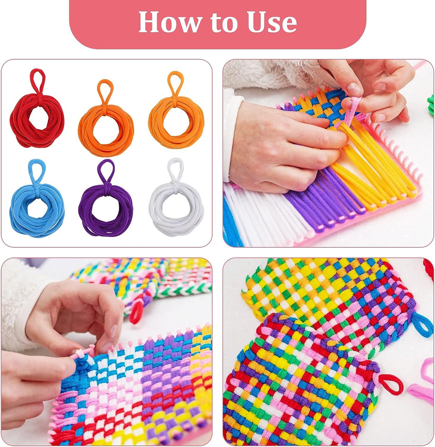 Anglecai 336 Pieces Loom Potholder Loops, 14 Colors Weaving Loom Kit for  Potholders Weaving Loom Loops Weaving Craft Loops with 2 Pcs Crochet Hooks  Compatible with 7 Inch Weaving Loom