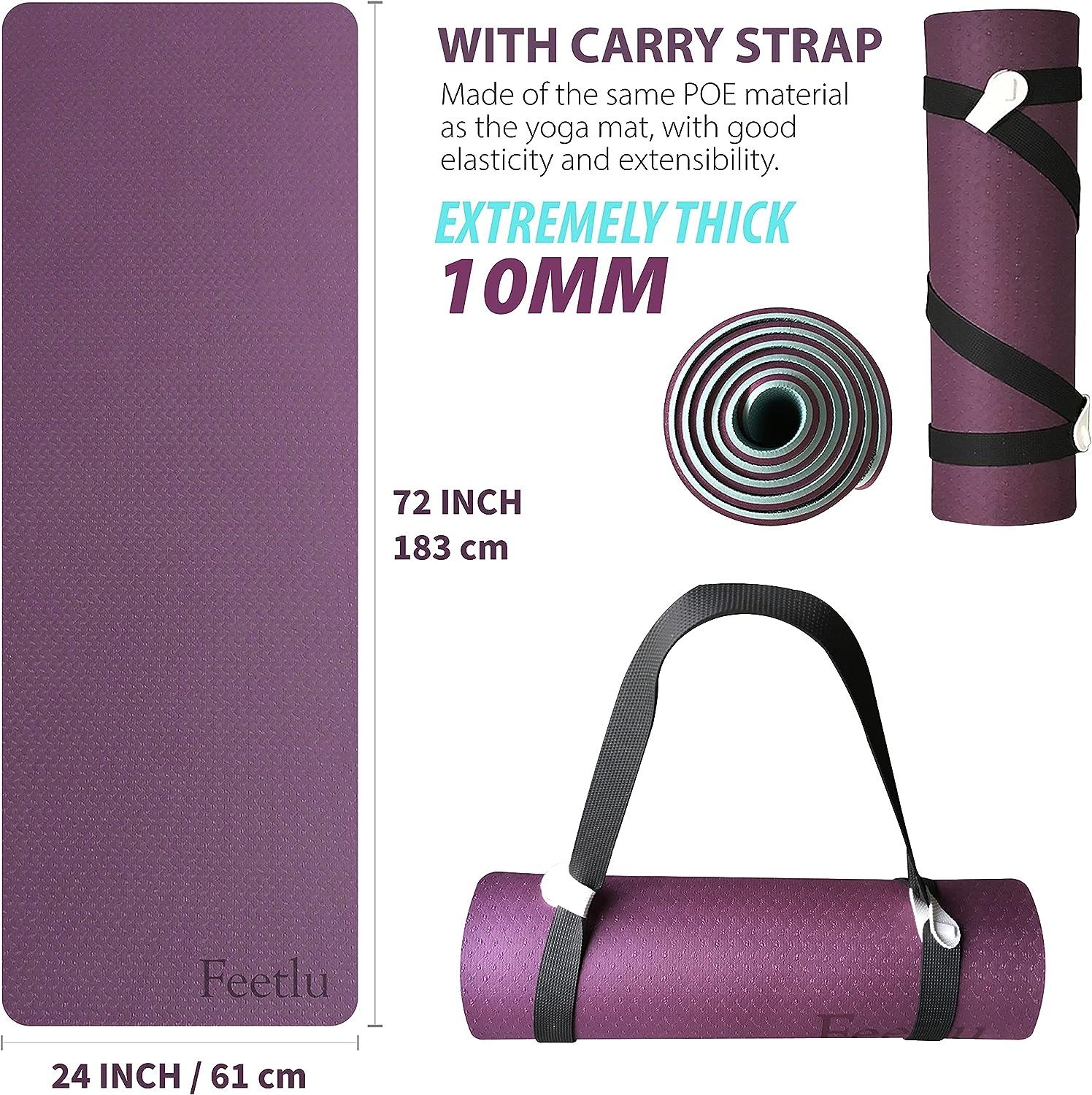 Feetlu Foldable Yoga Mat Blue Pink