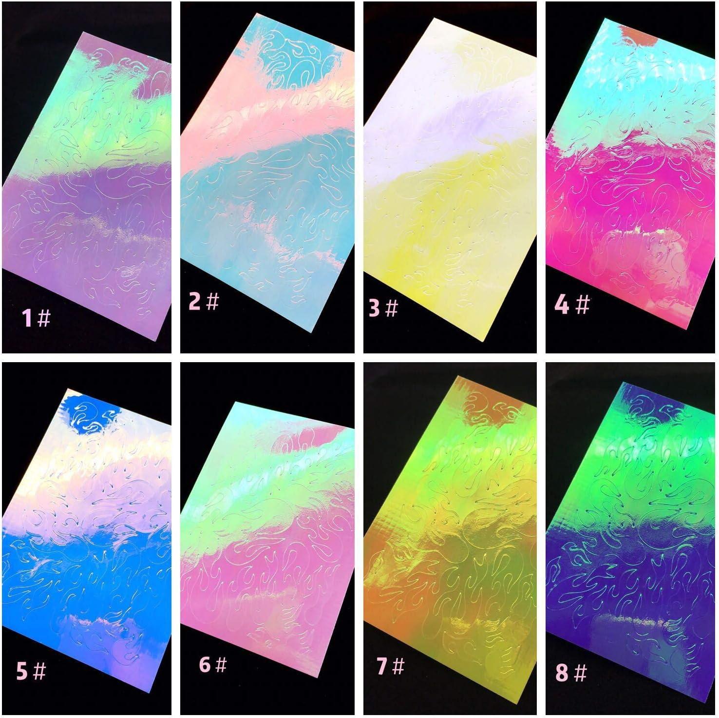 HSMQHJWE Loose Glitter for Nails Nail Reflections Adhesive Tape DIY  Stickers Flame Decoration 16PCS Art Eye Jewels