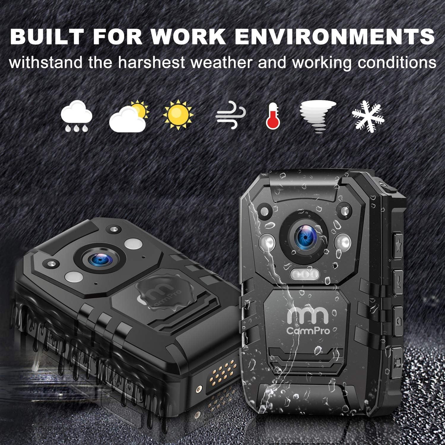  1296P HD Police Body Camera,32G Memory,CammPro I826 Premium  Portable Body Camera,Waterproof Body-Worn Camera with 2 Inch Display,Night  Vision,GPS for Law Enforcement Recorder,Security Guards,Personal :  Electronics