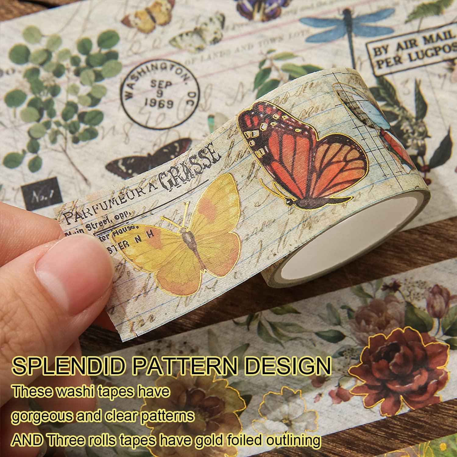 20 Sheets Vintage Aesthetic Stickers Book for Journaling - Transparent PET  Retro Flowers Floral Butterflies Mushrooms Decorative Stickers Decal Set