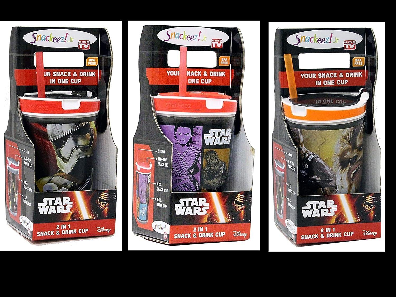 Star Wars Zak Insulated 2 In 1 Snack And Cup Straw Lid 8” Tall “ Snackeez”