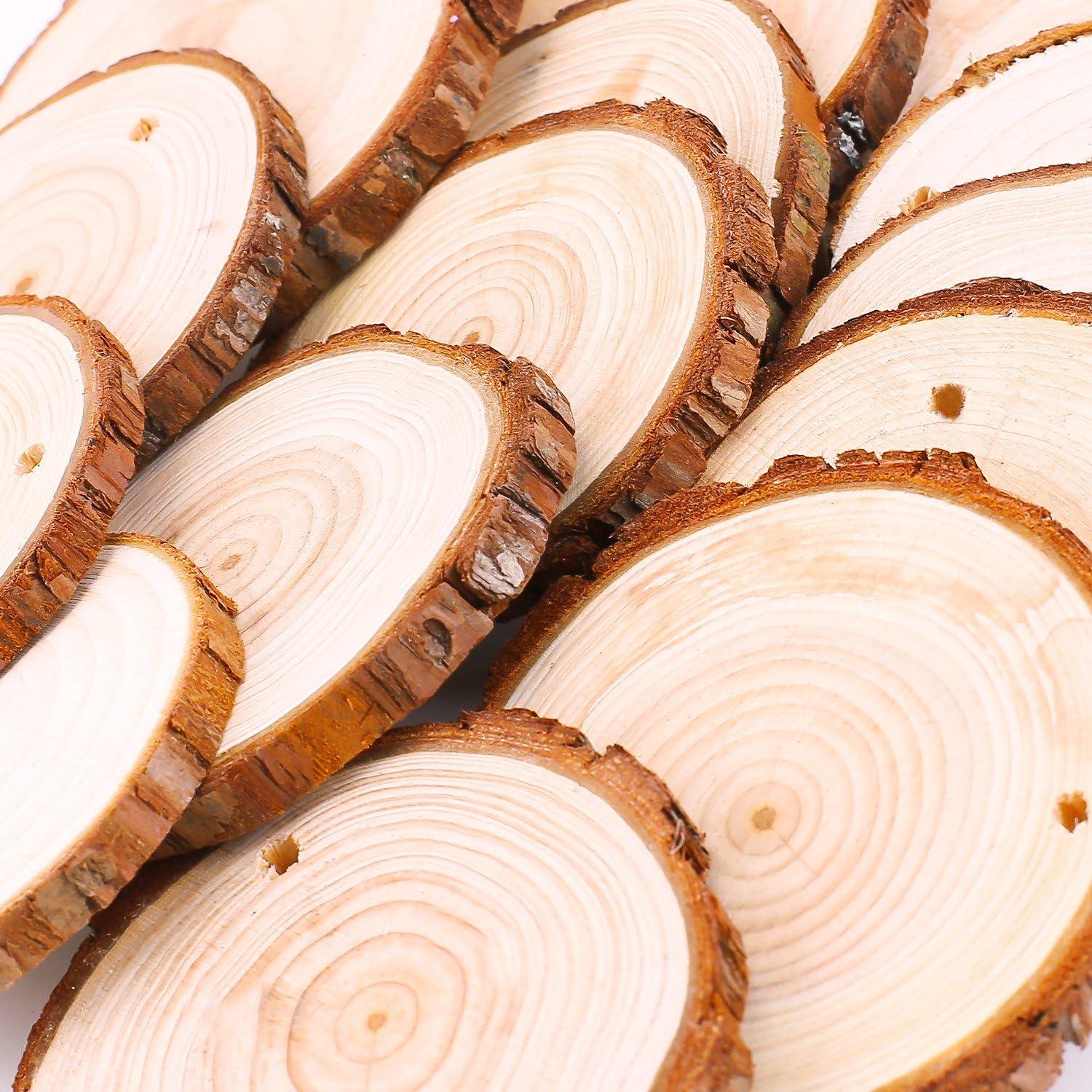 20 Wood Slices 6 8 Cm Rustic Wood Rounds 3 Inch Wood Slices Wood