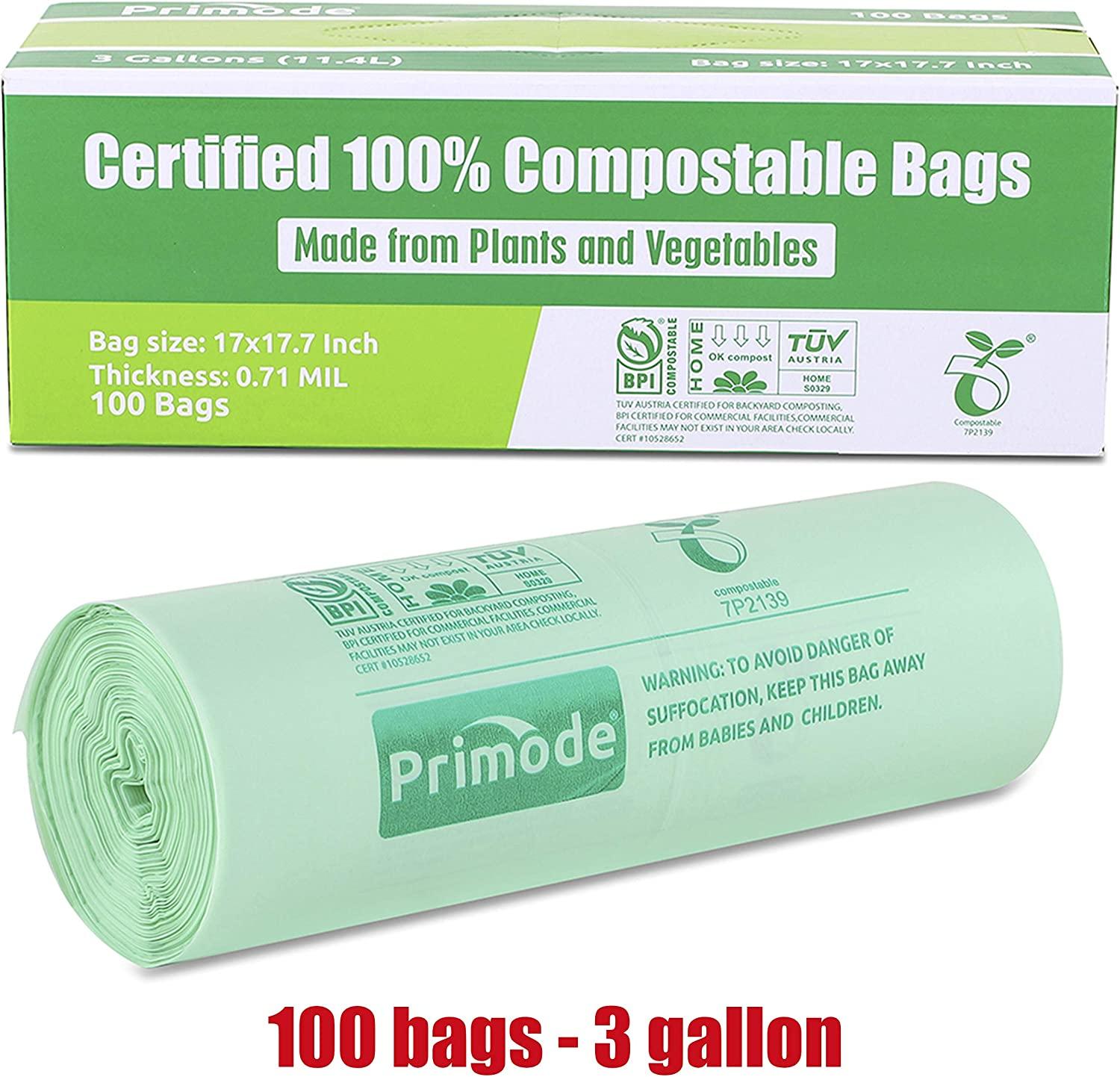 Repurpose Compostables Small Bin Bags, Extra Strong, 3 Gallon, Box - 25 bags