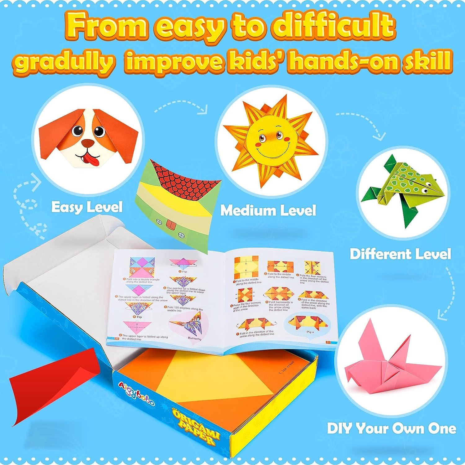 Aigybobo Origami Paper Set, 308PCS Kids Craft Paper Kit with
