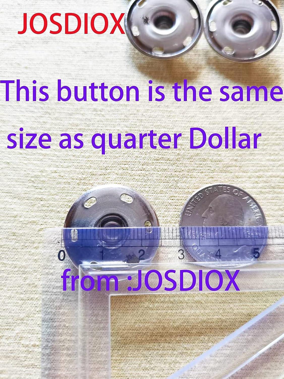 12 Sets Metal Sew on Snap Buttons 25Mm Dia Snaps Fasteners