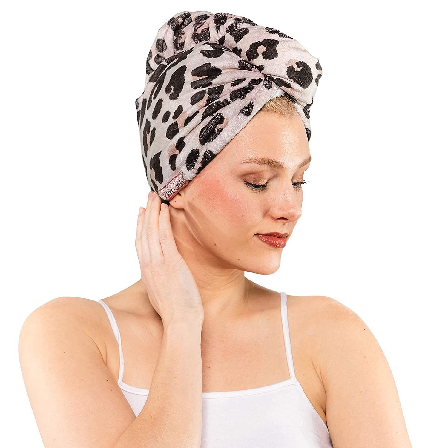 Kitsch Cleanse Ritual Shower Cap, Elevated, Leopard