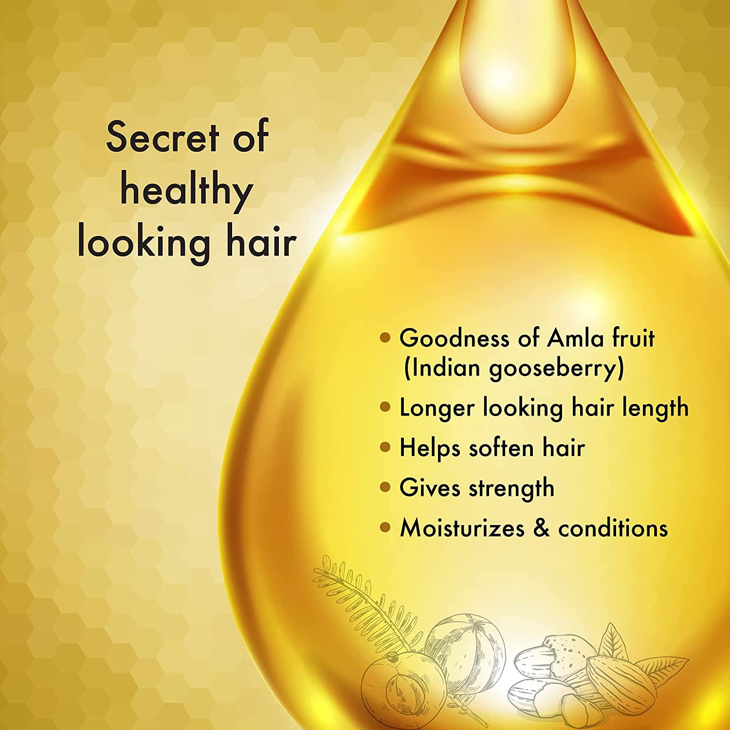 Dabur Amla Gold Hair Oil 300ml , 100 Percent Natural Amla Oil, Enhances  Healthy Hair Growth, Nourishes the Scalp and moisturizes the Hair,  Authentic and Premium Quality Indian Gooseberry Hair Oil with