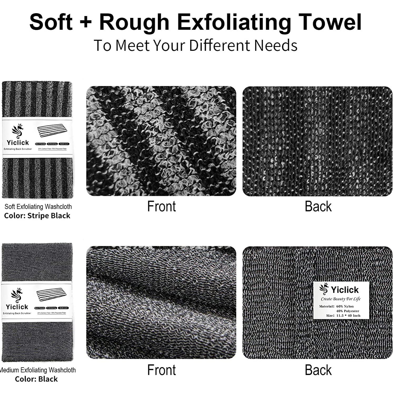 Japanese Rubbing Washcloth Bath Nylon Towel Brush for Back Towels  Exfoliating Scrub Shower Sponge Body Bathroom