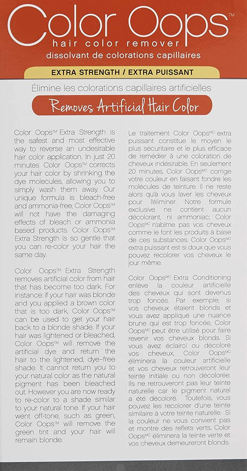 Developlus Color Oops Hair Color Remover Extra Strength Ingredients and  Reviews