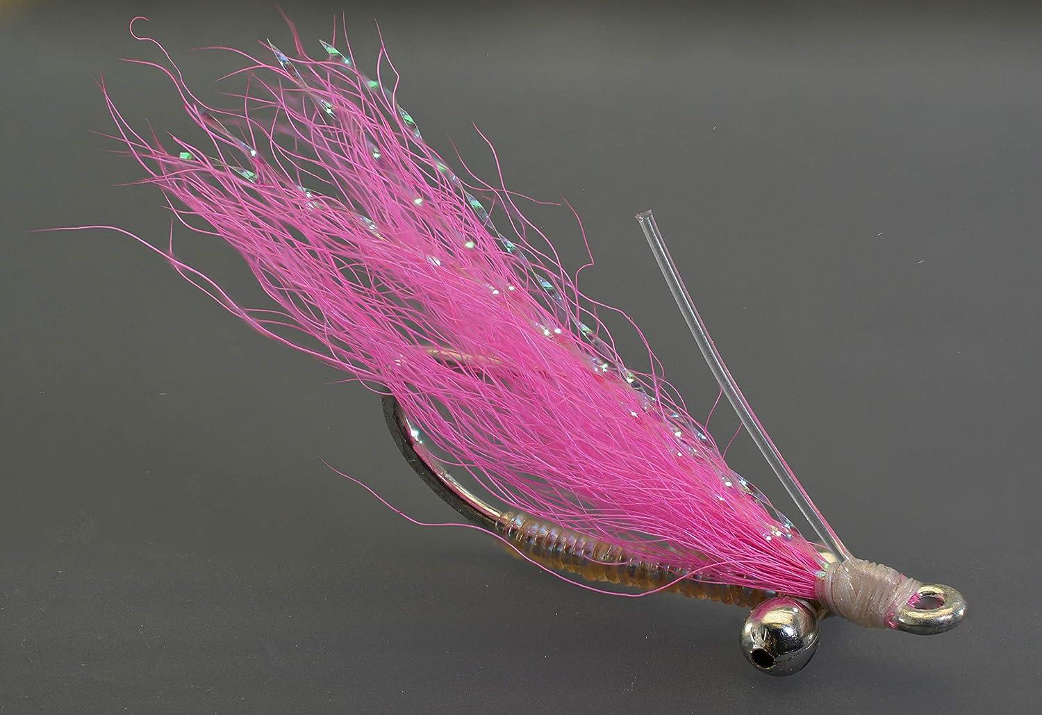 Crazy Charlie Saltwater Fly Fishing Flies - Choose from White, Pink,  Crystal, Tan & Chartreuse - Hand Tied on Mustad Signature Duratin Fly Hooks  Sizes #2, #4 & #6 20ct 5 Color