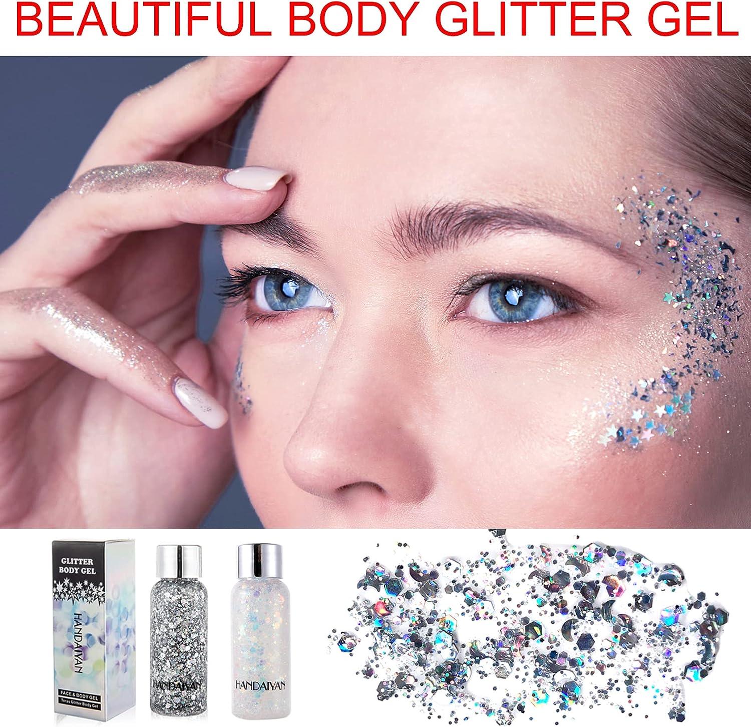 9 Colors Body Glitter Gel For Women & Girls, Glitter Eyeshadow